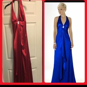 Red Satin Formal Gown
